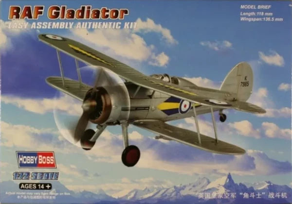 RAF Gloster Gladiator - 1/72 Scale Hobby Boss 80289