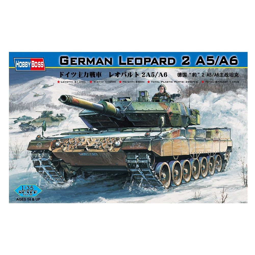 GERMAN LEOPARD 2 A5/A6 TANK - 1/35 Scale Hobby Boss 82402