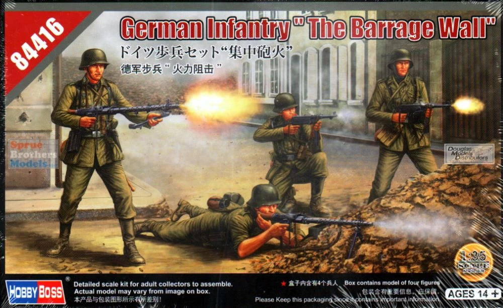 GERMAN INFANTRY "THE BARRAGE WALL" - 1/35 Scale Hobby Boss 84416