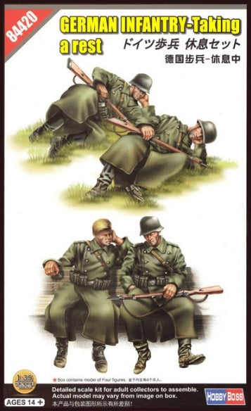 GERMAN INFANTRY - TAKING A REST - 1/35 Scale Hobby Boss 84420