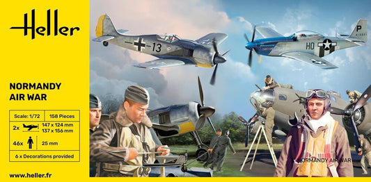 Normany Airwar 2 Planes & 46 Figures - 1/72 Scale Heller 50329