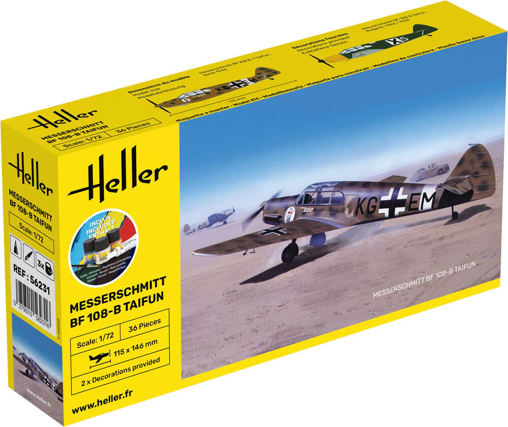 Messerschmitt Bf.108 Taifun Starter Kit - 1/72 Scale Heller 56231