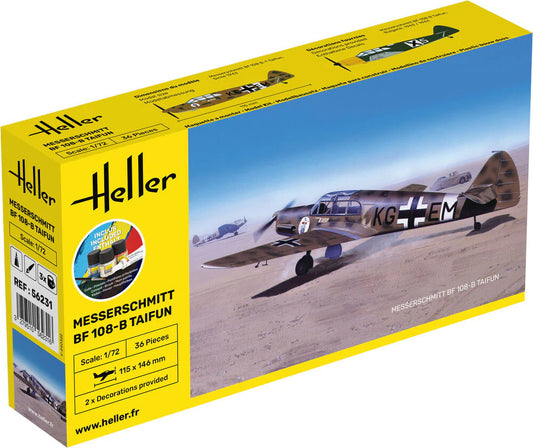 Messerschmitt Bf.108 Taifun Starter Kit - 1/72 Scale Heller 56231
