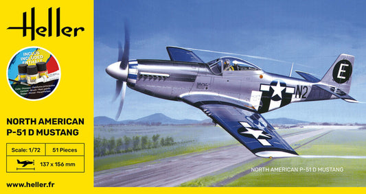 P-51 Mustang Starter Kit - 1/72 Scale Heller 56268
