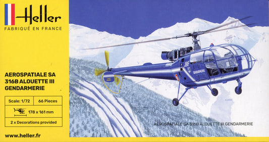 Aerospatiale SA.316B Alouette III - 1/72 Scale Heller 80286
