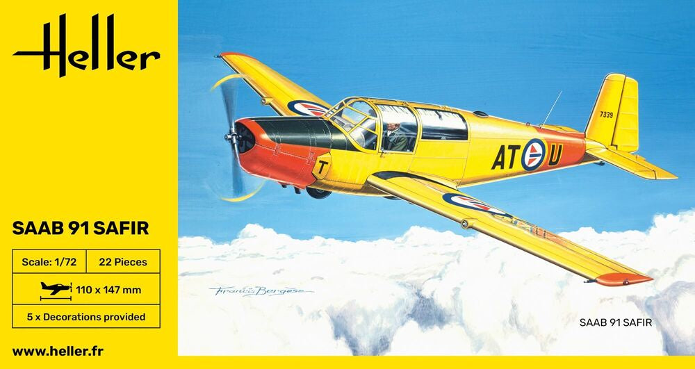 SAAB Safir 91 - 1/72 Scale Heller 80287