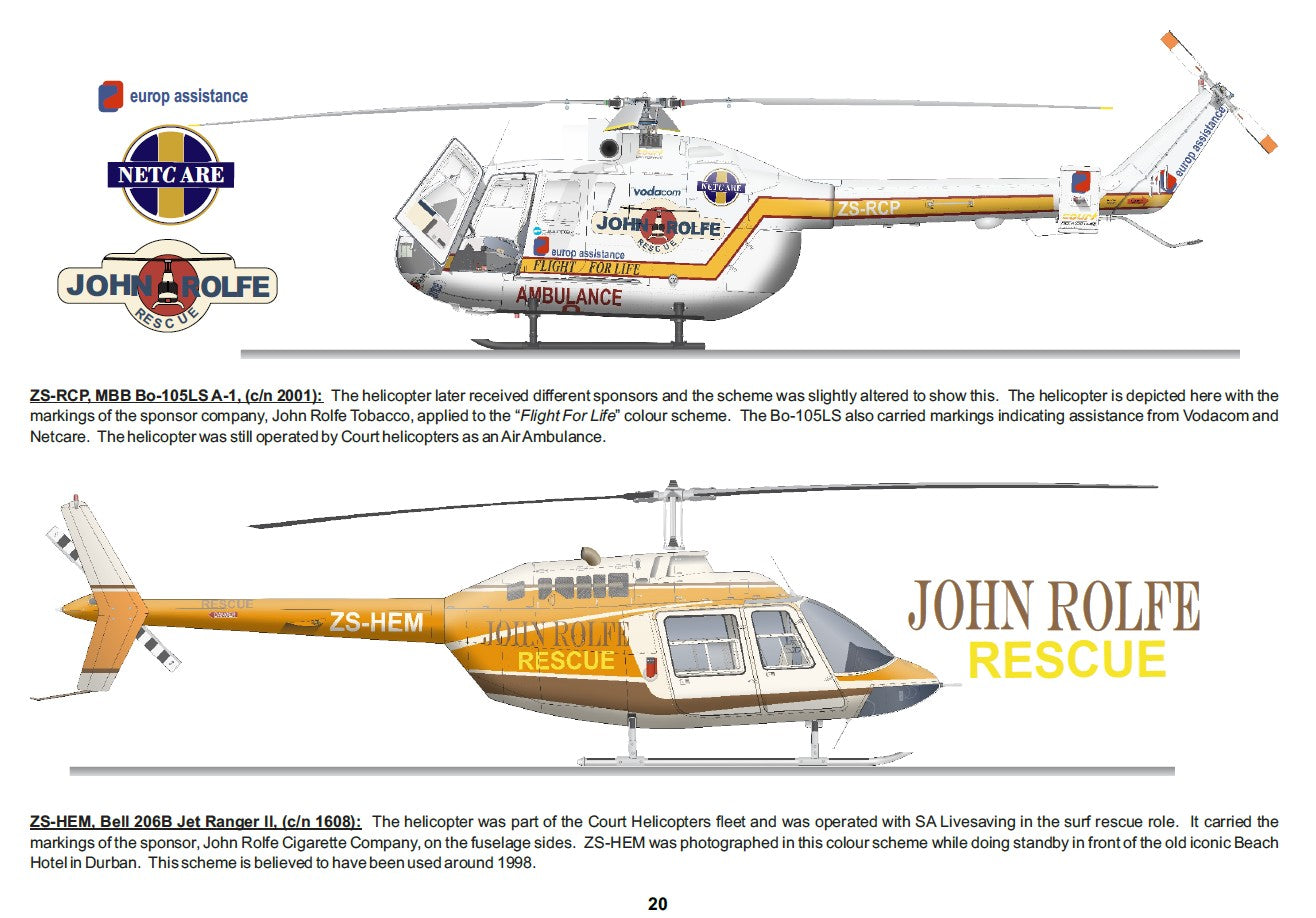 Helicopter Emergency Medical Services and Surf and Sea Rescue Helicopters in South Africa
