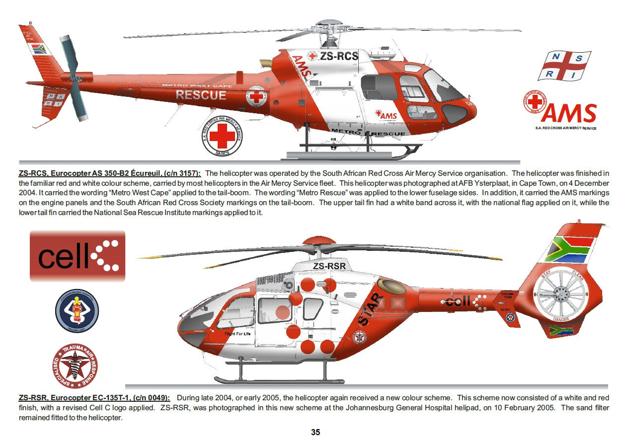 Helicopter Emergency Medical Services and Surf and Sea Rescue Helicopters in South Africa