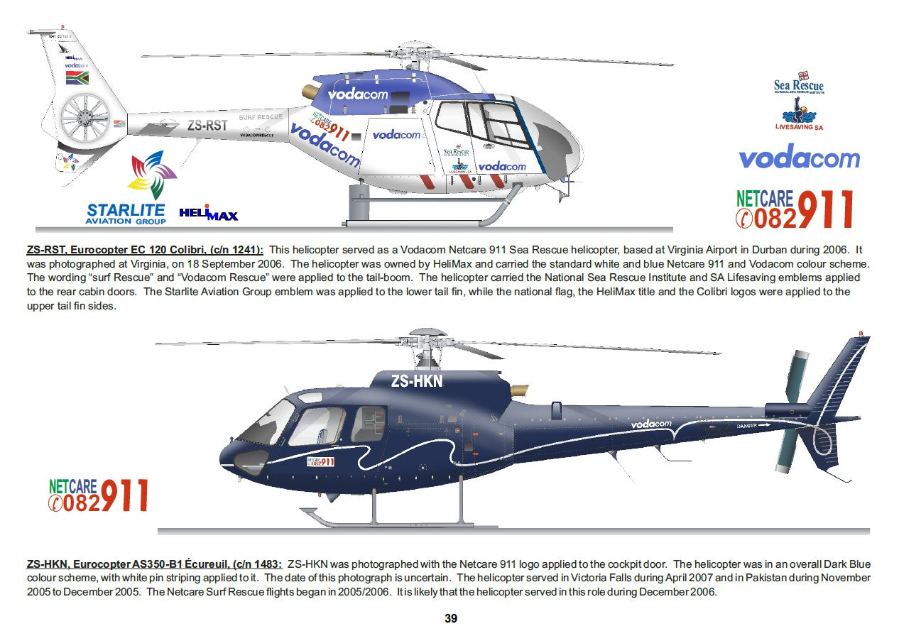 Helicopter Emergency Medical Services and Surf and Sea Rescue Helicopters in South Africa