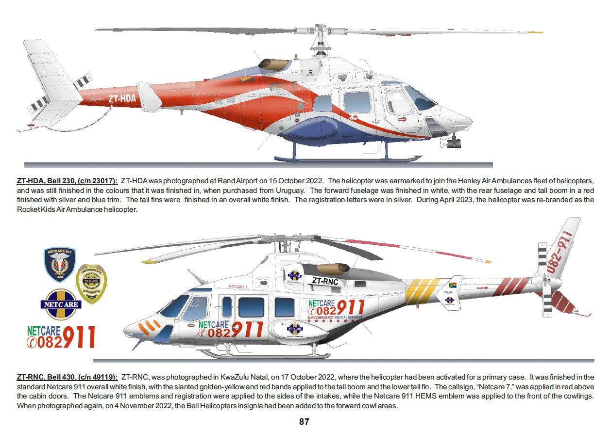 Helicopter Emergency Medical Services and Surf and Sea Rescue Helicopters in South Africa
