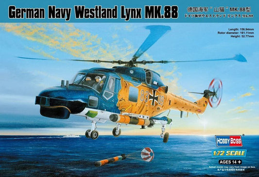 German Navy (Bundesmarine) Westland Lynx - 1/72 Scale Hobby Boss 87239