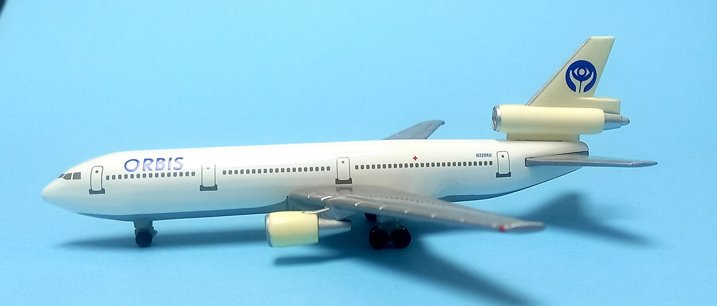 Douglas DC-10-10ER Orbis Flying Eye Hospital - 1/500 Scale Herpa Wings 500128
