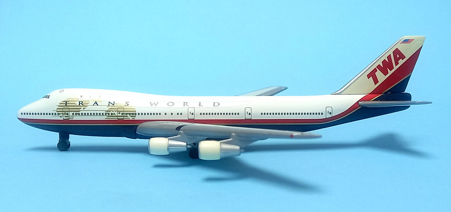 Boeing 747-100 TWA Trans World Airlines - 1/500 Scale Herpa Wings 502504
