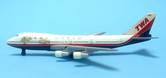 Boeing 747-100 TWA Trans World Airlines - 1/500 Scale Herpa Wings 502504