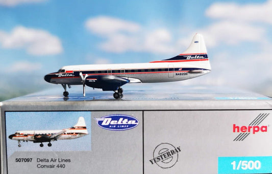 Convair440  Delta Air Lines - 1/500 Scale Herpa Wings HW507097