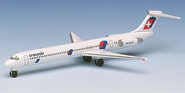 McDonnell Douglas MD-83 Crossair - 1/500 Scale Herpa Wings HW507622