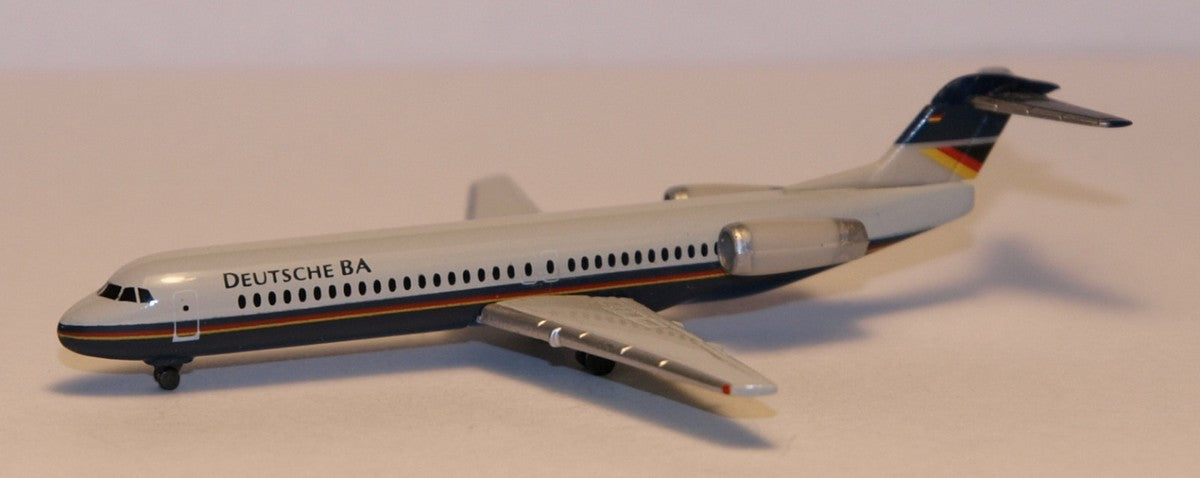 Fokker 100 Deutsche BA - 1/500 Scale Herpa Wings HW509206