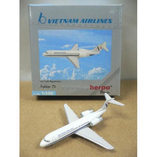 Fokker 70 Vietnam Airlines- 1/500 Scale Herpa Wings HW509282