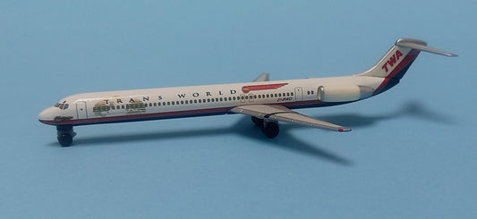 McDonnel Douglas MD-82 TWA Trans World Airlines - 1/500 Scale Herpa Wings 511247