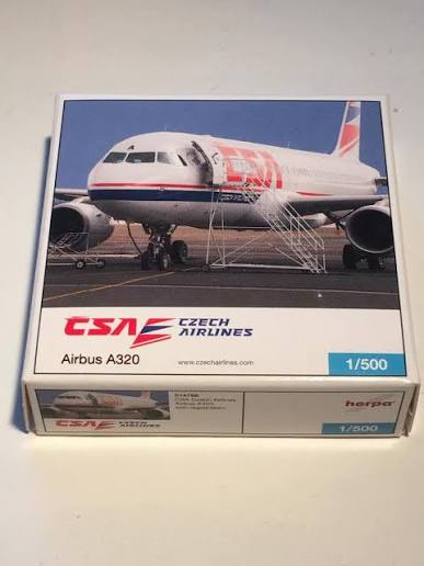 Airbus A320 CSA Czech Airlines - 1/500 Scale Herpa Wings HW514798