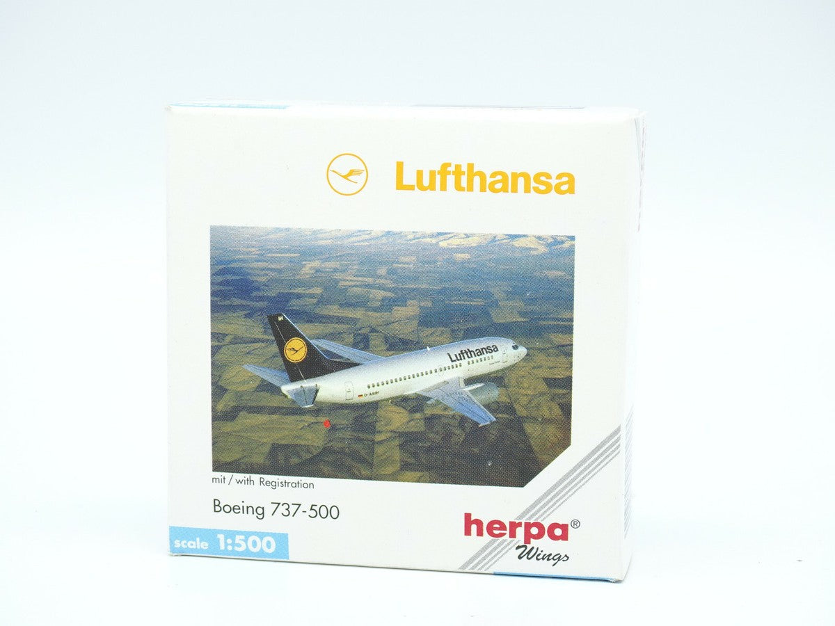 Boeing 737-500 Lufthansa- 1/500 Scale Herpa Wings HW515924