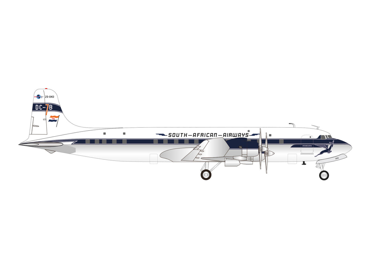 Douglas DC-7B South African Airways - 1/200 Scale Herpa Wings HW574006