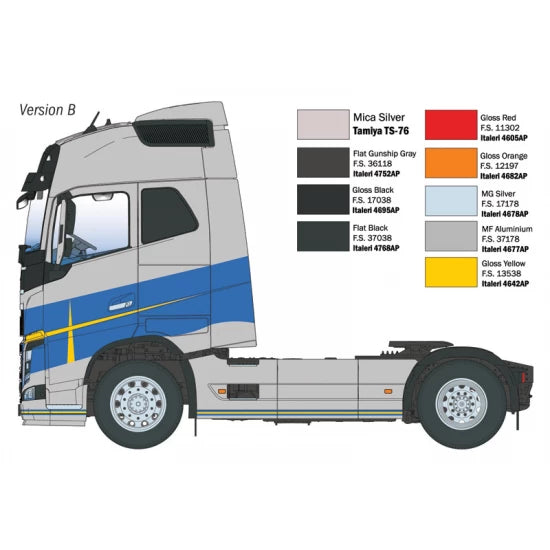 Volvo FH16 Medium Roof w/PE Parts - 1/24 Scale - Italeri - IT3970