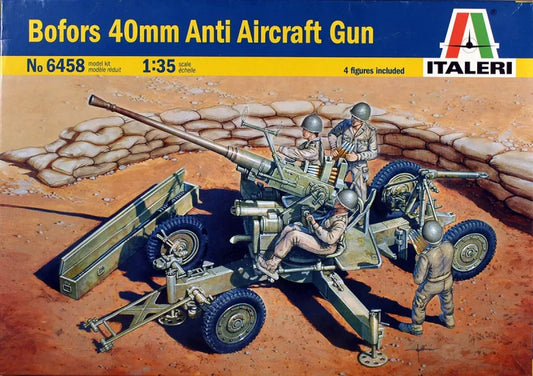 Bofors 40mm AA Gun 1/35 Scale Italeri 6458