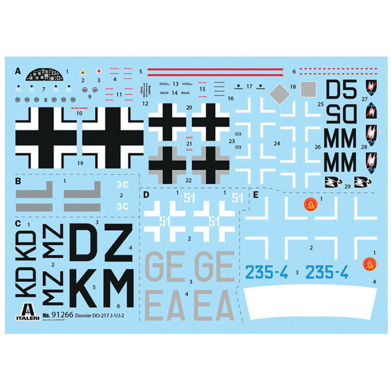 Dornier Do217 J1/J2 Nachtjager - 1/72 Scale - Italeri - IT91266