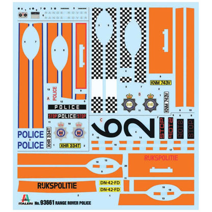 Range Rover Police Type - 1/24 Scale - Italeri - IT93661