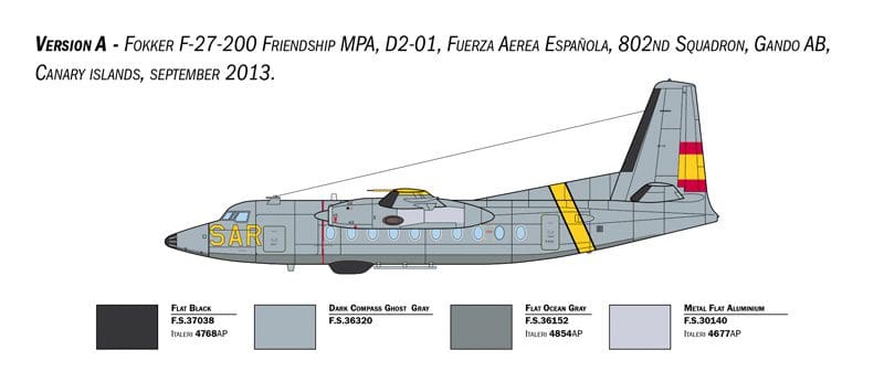 Fokker F-27 Maritime Patrol - 1/72 Scale - Italeri - IT1455