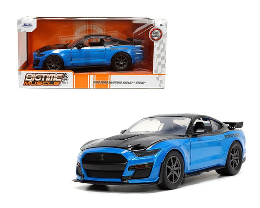 Ford Mustang Shelby Gt500 Toyo Tires  Btm Black/Blue 2020 1/24 Scale JADA Toys JAD33881