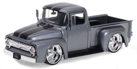 Ford F-100 P/UP Just Trucks Exclusive Grey/Black 1956 - 1/24 Scale - Jada - JAD34308