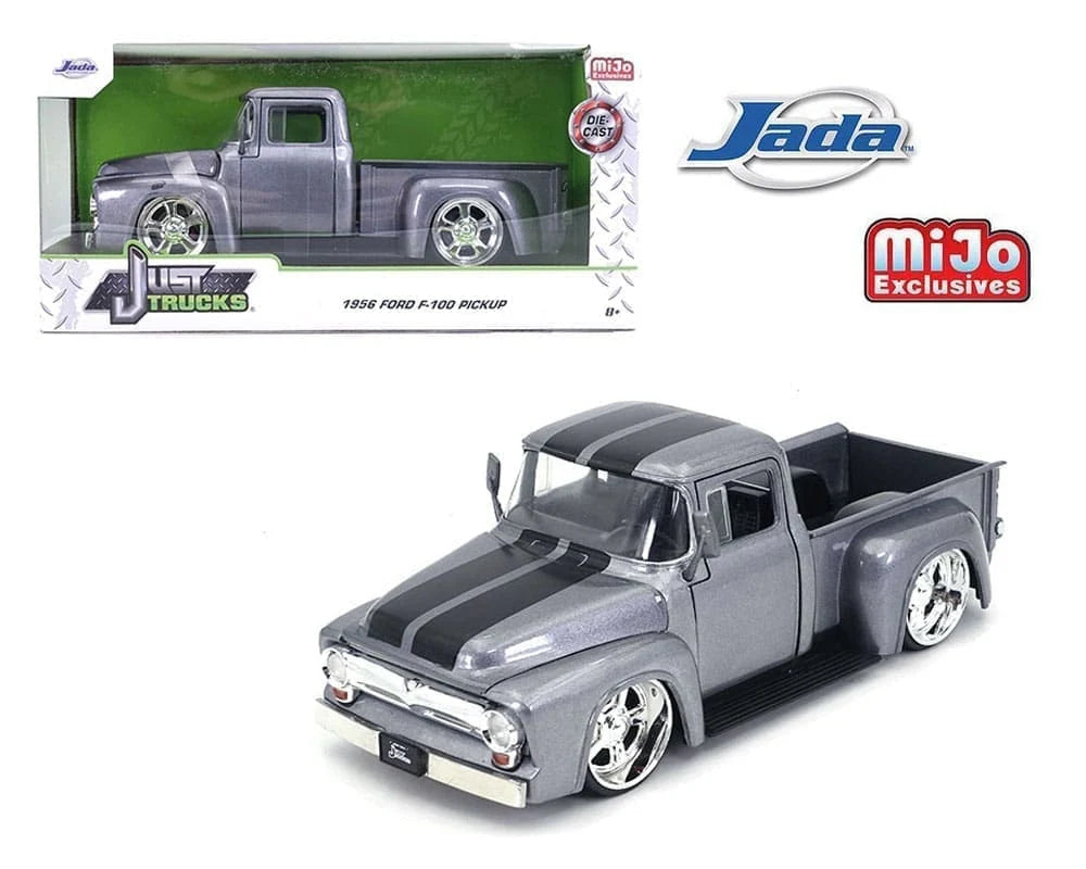 Ford F-100 P/UP Just Trucks Exclusive Grey/Black 1956 - 1/24 Scale - Jada - JAD34308