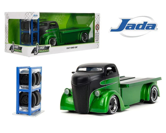 Ford Coe JT Rack & Wheel Swop Candy Grn/ Matt Blk 1947 1/24 Scale JADA Toys JAD35043
