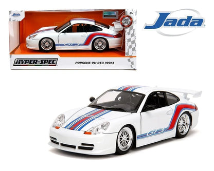 Porsche 911 (996) GT3 RS Hyper-Spec White - 1/24 Scale - Jada - JAD35491