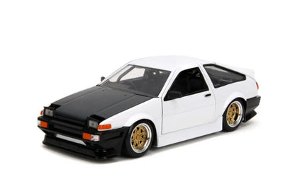 Toyota Trueno AE86 White with Black Hood JDM - 1/24 Scale - Jada - JAD35956