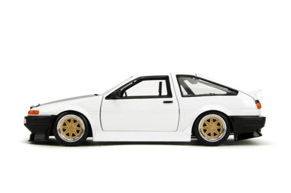 Toyota Trueno AE86 White with Black Hood JDM - 1/24 Scale - Jada - JAD35956