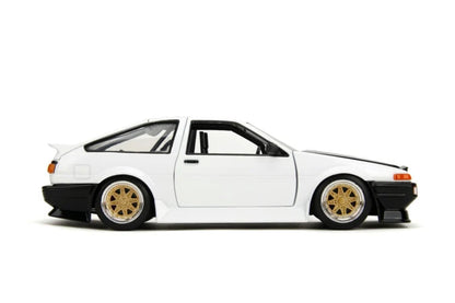 Toyota Trueno AE86 White with Black Hood JDM - 1/24 Scale - Jada - JAD35956