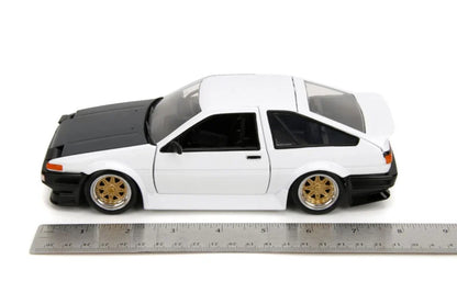Toyota Trueno AE86 White with Black Hood JDM - 1/24 Scale - Jada - JAD35956