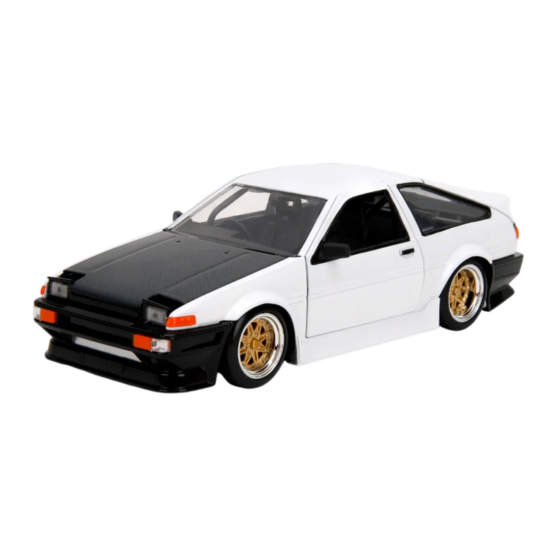 Toyota Trueno AE86 White with Black Hood JDM - 1/24 Scale - Jada - JAD35956