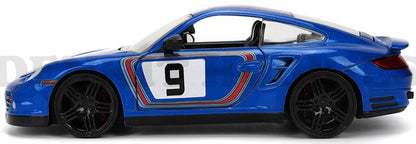 Porsche 911 Turbo (997) #9 Blue Hyper-Spec - 1/24 Scale - Jada - JAD36372