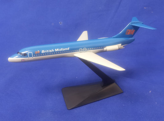 British Midland DC-9-30 Desktop Display Model - 1/200 Scale Flight Miniatures BMDC9 JW21