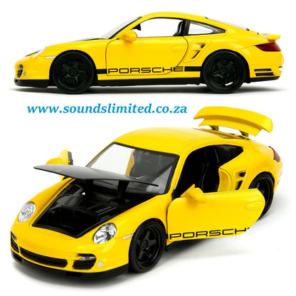 Porsche 911 Turbo (997) Hyper-Spec Yellow - 1/24 Scale - Jada - JAD35493