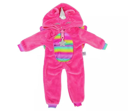 Unicorn Onesie for 46cm Doll DesignaFriend KK5491I