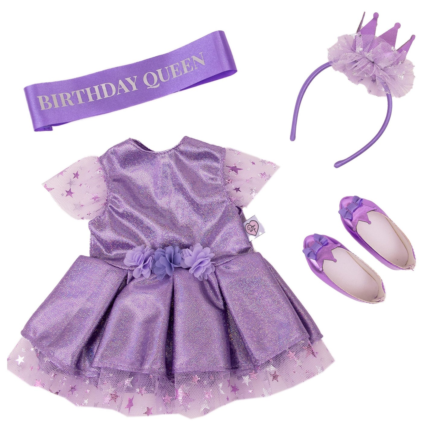 Birthday Queen Outfit for 46cm Doll DesignaFriend KK6146