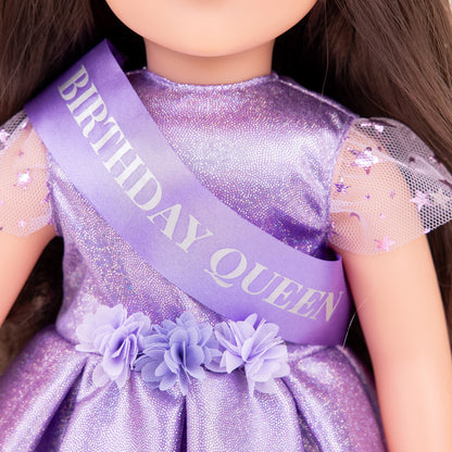 Birthday Queen Outfit for 46cm Doll DesignaFriend KK6146