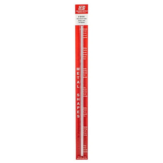 3/16" Aluminium Tube 12" .014 Wall 1 pcs - K&S - K&S8104