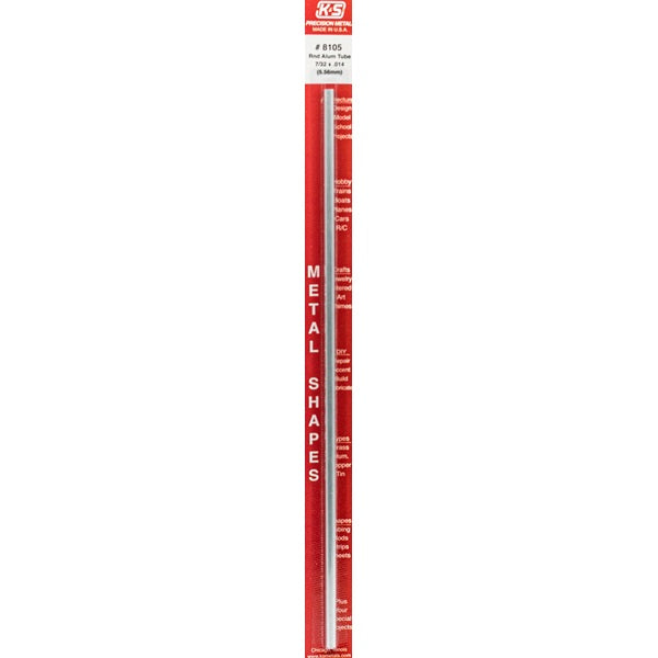 7/32" Aluminium Tube 12" .014 Wall 1 pcs - K&S - K&S8105