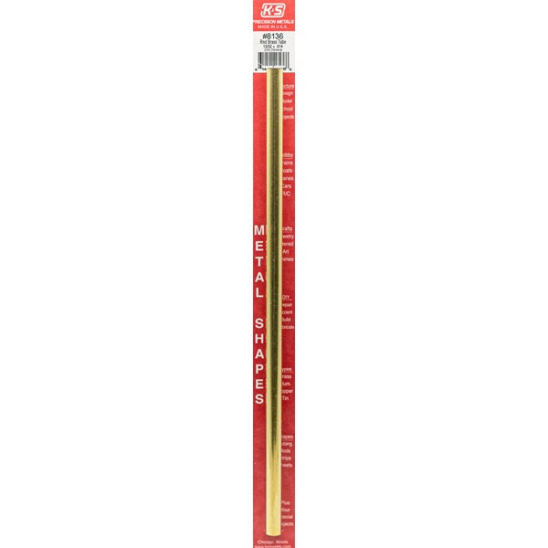 13/32" Brass Round Tube 12" .014" Wall 1 pcs - K&S - K&S8136